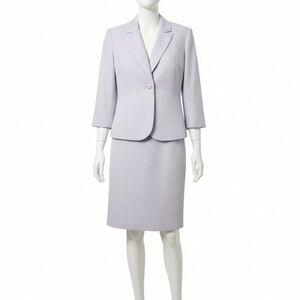 Le Suit Light Lavender Lilac Blazer and Skirt Set